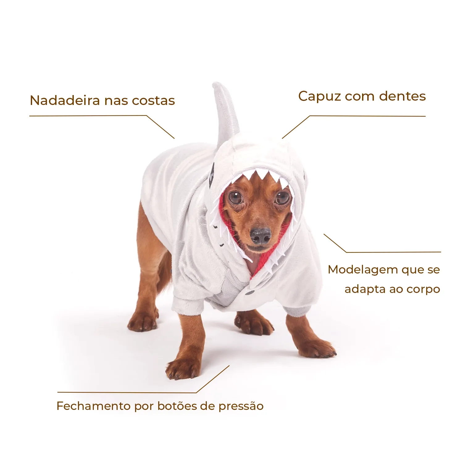 Casaco Tubarão para Cães e Gatos Emporium Distripet